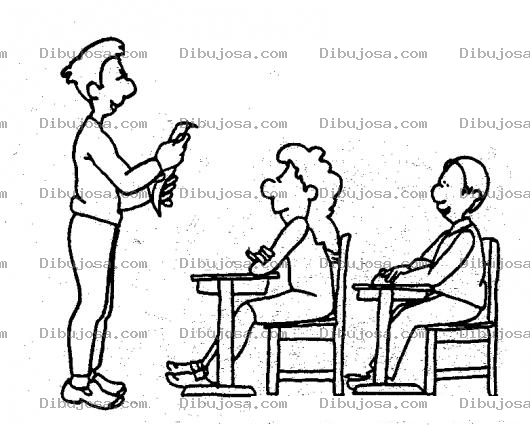 Dibujo para colorear Dibujo De Profesor Universitario Dando Clases
