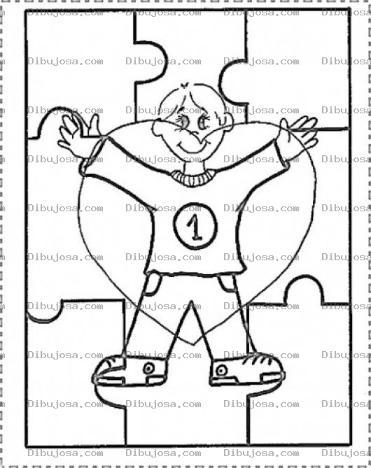 Dibujo para colorear Dibujo De Rompecabezas De 9 Piezas Para Recortar Pintar Y Colorear