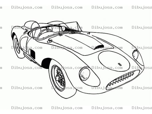 Dibujo para colorear Colorear Ferrari descapotable