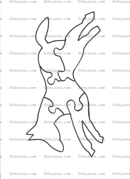 Dibujo para colorear Rompecabeza Recortable De Caballo Para Recortar Pintar Y Colorear