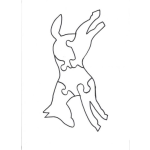 Dibujo para colorear Rompecabeza Recortable De Caballo Para Recortar Pintar Y Colorear