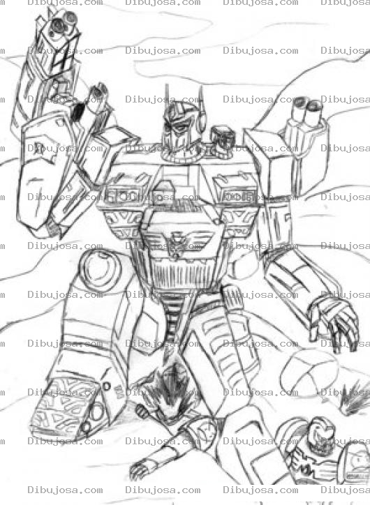 Dibujo para colorear Dibujo De Un Transformer Para Pintar Y Colorear Transformers