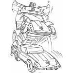 Dibujo para colorear Carro Transformer Dibujo De Un Transformer Convirtiendose En Carro Para Pintar Y Colorear