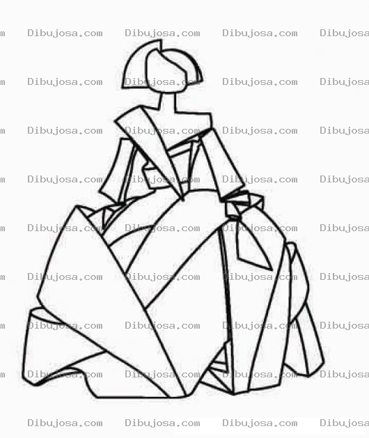 Dibujo para colorear Princesa De Papel Para Pintar Y Colorear