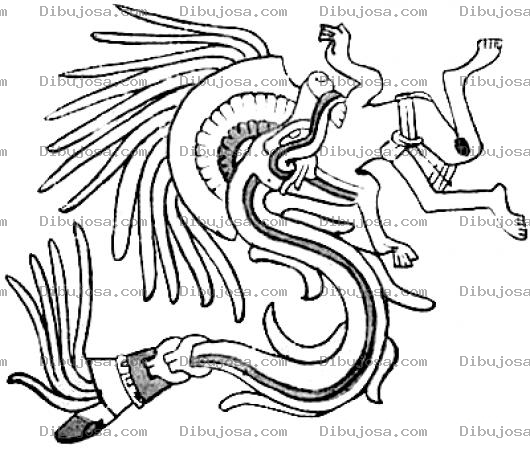 Dibujo para colorear Colorear Quetzalcoatl