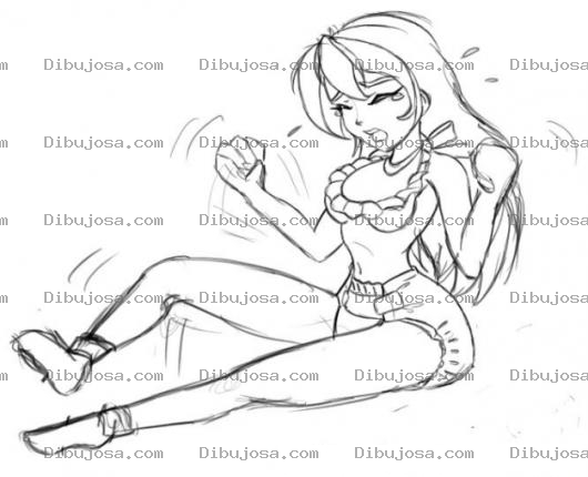 Dibujo para colorear Berrinche De Mujer Para Pintar Y Colorear Chica Berrinchuda