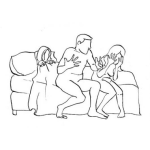 Dibujo para colorear Dibujo De Hombre Infiel Dando Explicaciones Cachado En Pleno Acto Para Pintar Y Colorear