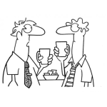 Dibujo para colorear Dibujo De Empleados Tomando Cafe Para Colorear