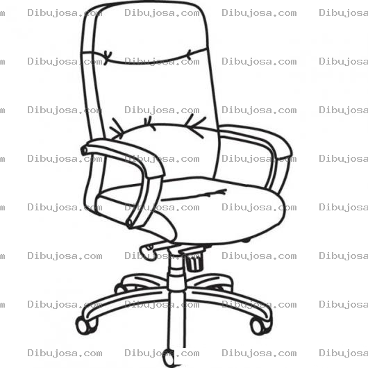 Dibujo para colorear Silla De Cuero Ejecutiva Para Pintar Y Colorear