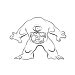 Ciclope Sin Cabeza Para Colorear