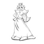 Dibujo para colorear Dibujo De La Princesa De Mariobros Para Pintar Y Colorear Princesa De Mario Bros