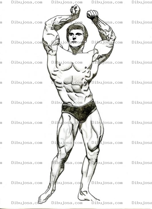 Dibujo para colorear Frank Zane Dibujo De Fisiculturista Posando Para Pintar Y Colorear