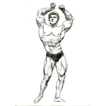 Dibujo para colorear Frank Zane Dibujo De Fisiculturista Posando Para Pintar Y Colorear