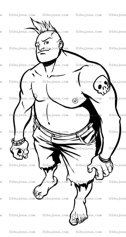 Dibujo para colorear Peleador De Mma Para Pintar Y Colorear