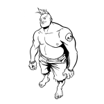 Dibujo para colorear Peleador De Mma Para Pintar Y Colorear