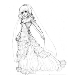 Dibujo para colorear Vestido De Novia Para Pintar Y Colorear
