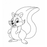Dibujo para colorear Dibujo De Una Ardillita Para Pintar Y Colorear Ardilla Feliz
