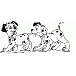 Dibujo para colorear Dibujo De Perritos Dalmatas Para Pintar Y Colorear Cachorritos Dalmatas