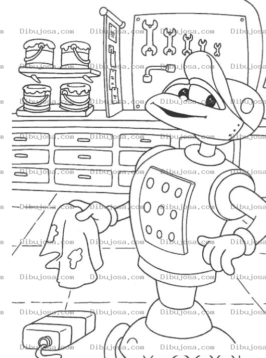 Dibujo para colorear Dibujo De Roboto Mecanico Para Pintar Y Colorear