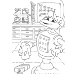 Dibujo para colorear Dibujo De Roboto Mecanico Para Pintar Y Colorear