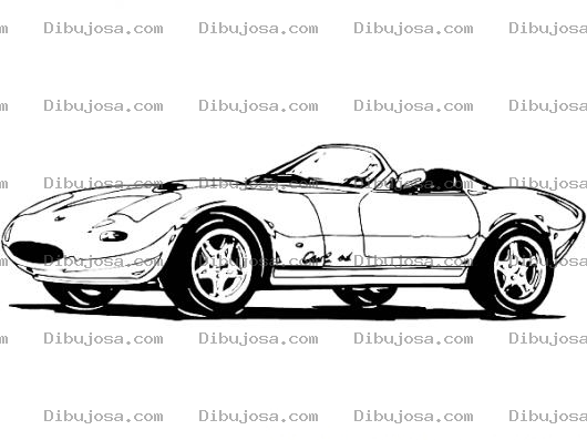 Dibujo para colorear Colorear carro convertible