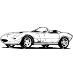 Dibujo para colorear Colorear carro convertible