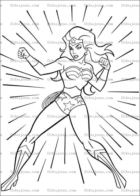 Dibujo para colorear Colorear Mujer Maravilla