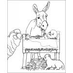 Dibujo para colorear Dibujo Del Pesebre De Jesus Para Pintar Y Colorear