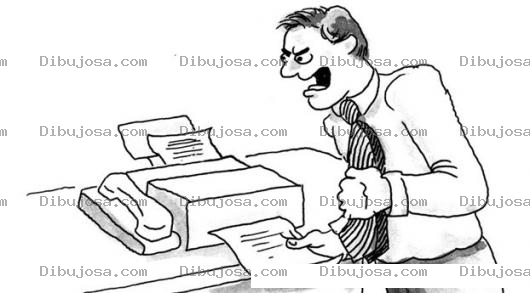 Dibujo para colorear Dibujo De Fax Para Pintar Y Colorear A Un Jefe Enojado Recibiendo Un Fax Que Lo Enojo Mucho