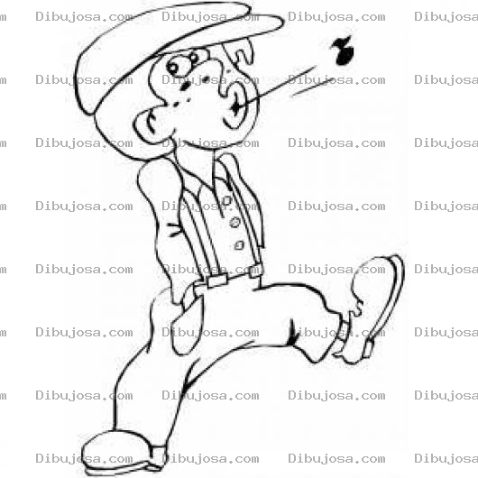Dibujo para colorear Dibujo De Hombe Haciendose El Loco Y El Desentendido Para Pintar Y Colorear Muchacho Sin Oficio Vago Feliz