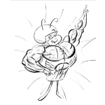 Dibujo para colorear Hormiga Atomica Con Anabolicos Y Esoeroides Para Pintar Y Colorear