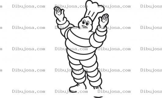 Dibujo para colorear Dibujo De Michelin Chef Para Pintar Y Colorear Al Chefmichelin