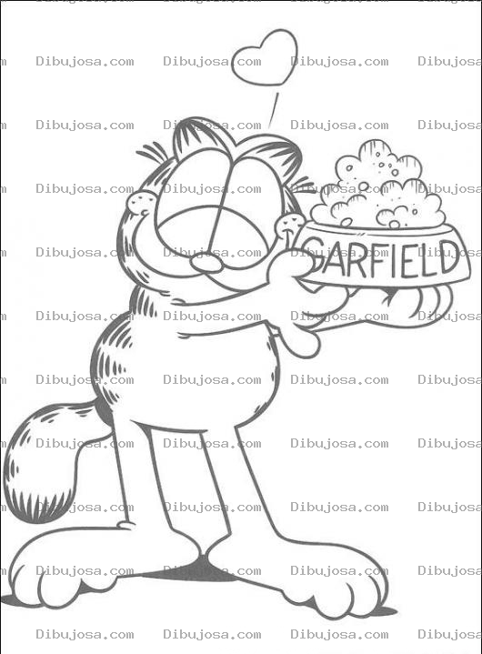Dibujo para colorear Colorear Garfield