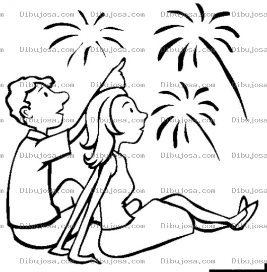 Dibujo para colorear Lucescampero Dibujo De Una Pareja Sentada En El Campo Marte Viendo Las Luces Campero De Guatemala Para Pintar Y Colorear