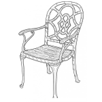 Dibujo para colorear Dibujo D Euna Silla De Jardin Para Pintar Y Colorear Silla De Hierro