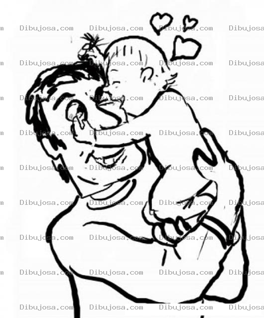 Dibujo para colorear Dibujo De Abuelito Con Nieto Para Pintar Y Colorear