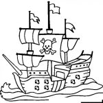 Dibujo para colorear Dibujos De Barcos Piratas