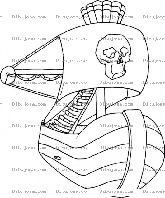 Dibujo para colorear Colorear Barco Pirata