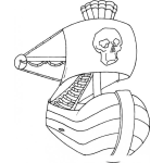 Dibujo para colorear Colorear Barco Pirata