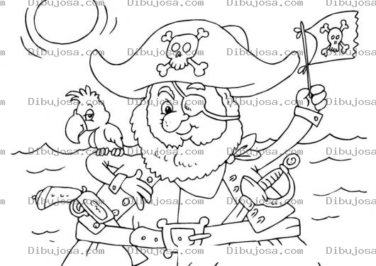 Dibujo para colorear Dibujo De Pirata Gordo Para Pintar Y Colorear