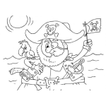 Dibujo para colorear Dibujo De Pirata Gordo Para Pintar Y Colorear