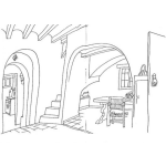 Dibujo para colorear Dibujo Del Interior De Una Casa Para Pintar Y Colorear