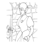 Dibujo para colorear Madrastra De Cenicienta Para Pintar Y Colorear