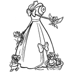 Dibujo para colorear Dibujo Del Vestido De Cenicienta Para Pintar Y Colorear Vesido De Cindirela