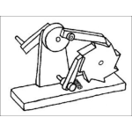 Dibujo para colorear Dibujo De Matraca Mecanica De Manivela Para Pintar Y Colorear