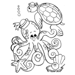 Dibujo para colorear Animalitos Acuaticos Para Colorear