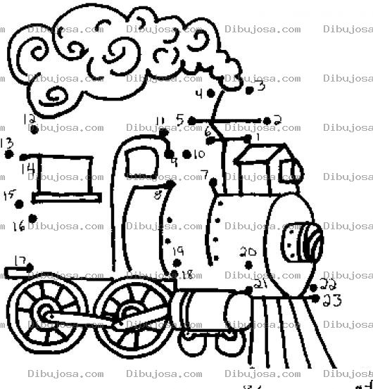 Dibujo para colorear Unir Puntos Dibujo De Trensito De Unir Los Puntos Para Colorear