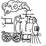 Dibujo para colorear Unir Puntos Dibujo De Trensito De Unir Los Puntos Para Colorear