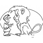 Dibujo para colorear Veterinario De Leones Para Pintar Y Colorear