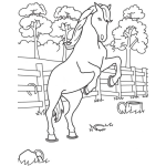 Dibujo para colorear Colorear Caballo Parado En Dos Patas